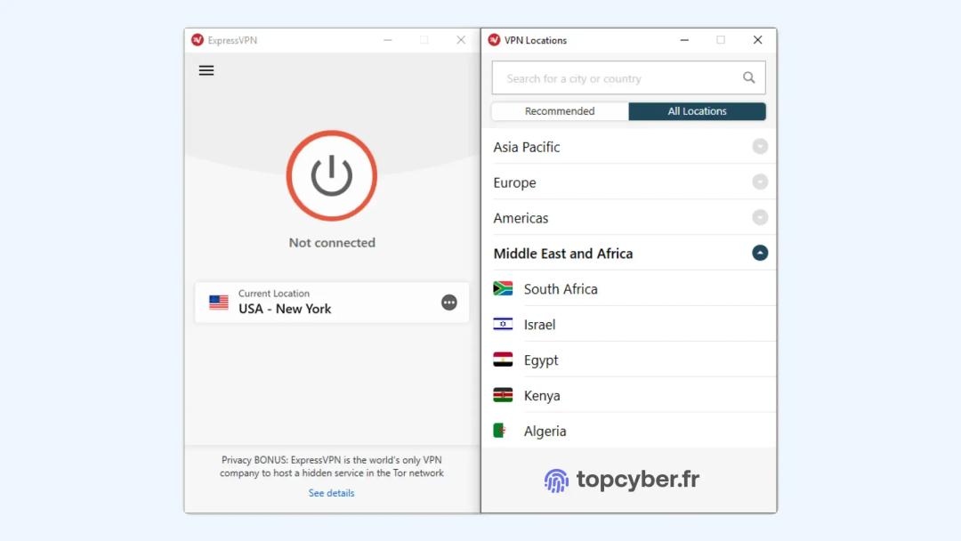 Application de ExpressVPN