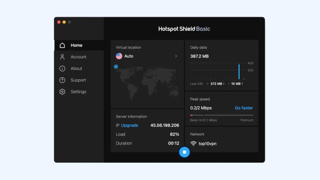 Application de HotspotShield VPN